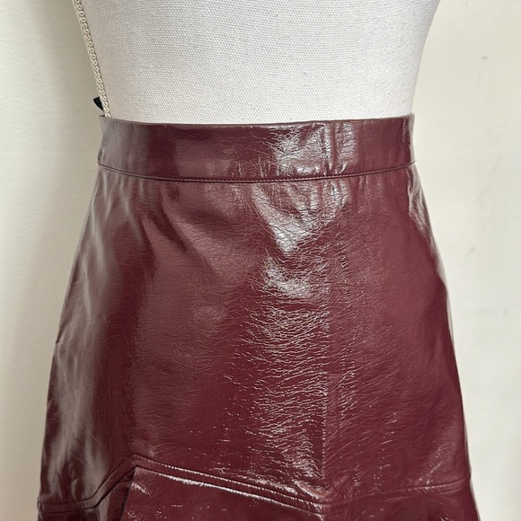 Anthropologie - Suncoo Rosie Patent Leather Skater Skirt - Picture 7 of 11